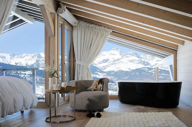 Luxe chalet nabij Megève met uitzicht op de omliggende bergen